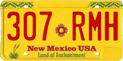 NM license plate 307RMH