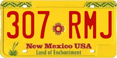 NM license plate 307RMJ