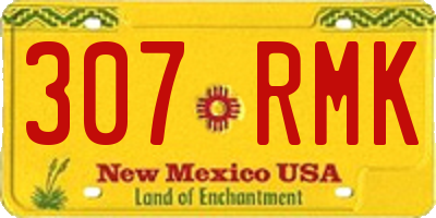 NM license plate 307RMK