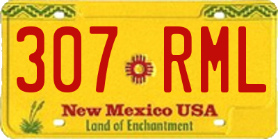 NM license plate 307RML