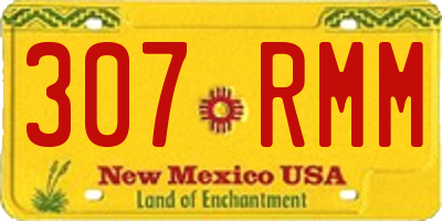 NM license plate 307RMM