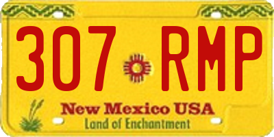 NM license plate 307RMP