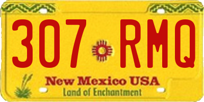 NM license plate 307RMQ