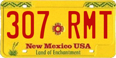 NM license plate 307RMT