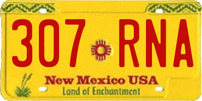 NM license plate 307RNA