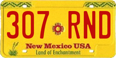 NM license plate 307RND
