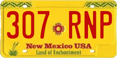 NM license plate 307RNP