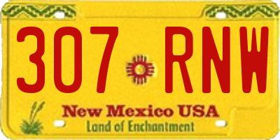 NM license plate 307RNW