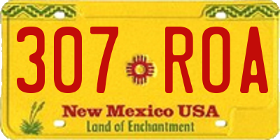 NM license plate 307ROA