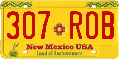 NM license plate 307ROB