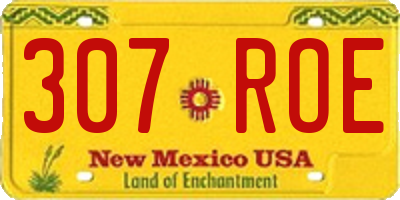 NM license plate 307ROE