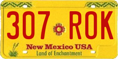 NM license plate 307ROK