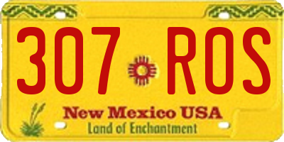 NM license plate 307ROS
