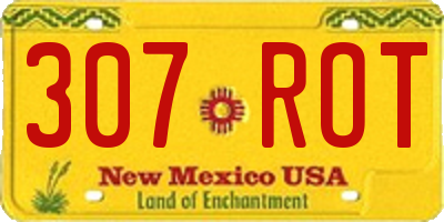 NM license plate 307ROT