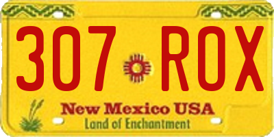NM license plate 307ROX