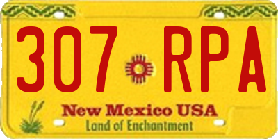 NM license plate 307RPA