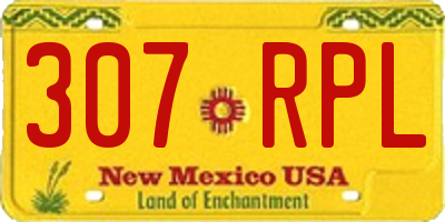 NM license plate 307RPL