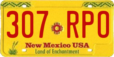 NM license plate 307RPO