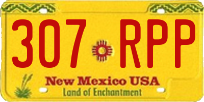 NM license plate 307RPP