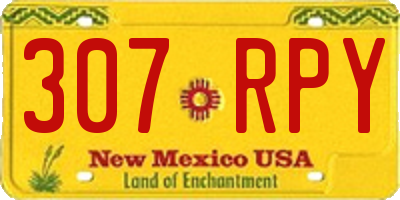 NM license plate 307RPY