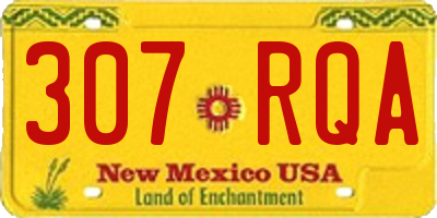 NM license plate 307RQA