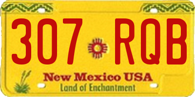 NM license plate 307RQB