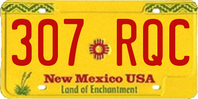 NM license plate 307RQC