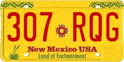 NM license plate 307RQG