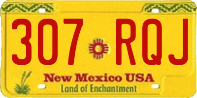 NM license plate 307RQJ