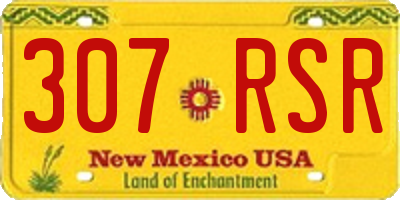 NM license plate 307RSR