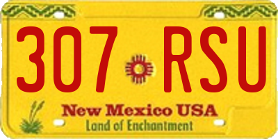 NM license plate 307RSU