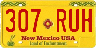 NM license plate 307RUH