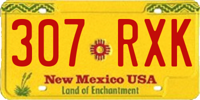 NM license plate 307RXK