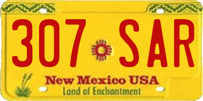 NM license plate 307SAR