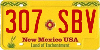 NM license plate 307SBV
