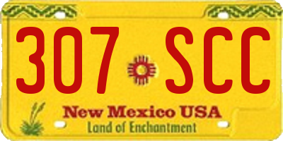 NM license plate 307SCC
