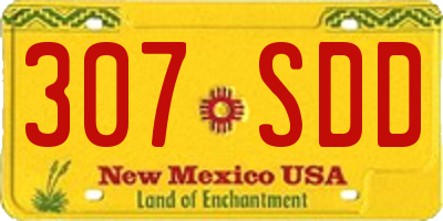 NM license plate 307SDD