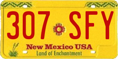 NM license plate 307SFY