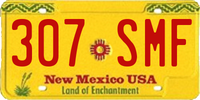 NM license plate 307SMF