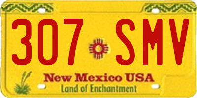NM license plate 307SMV