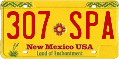 NM license plate 307SPA