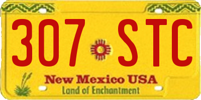 NM license plate 307STC