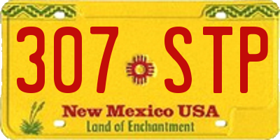 NM license plate 307STP