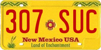 NM license plate 307SUC