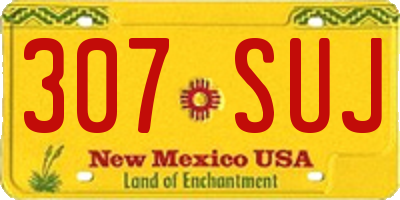 NM license plate 307SUJ