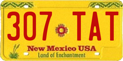 NM license plate 307TAT