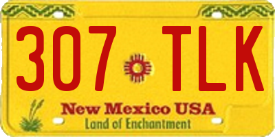 NM license plate 307TLK