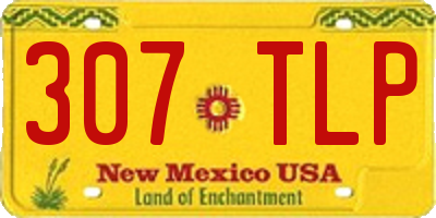 NM license plate 307TLP