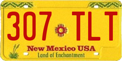 NM license plate 307TLT