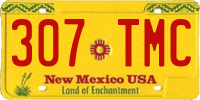 NM license plate 307TMC